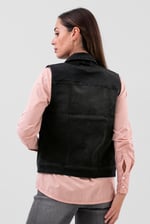 Womens Black Classic Denim Jacket