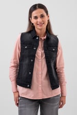 Womens Black Classic Denim Jacket