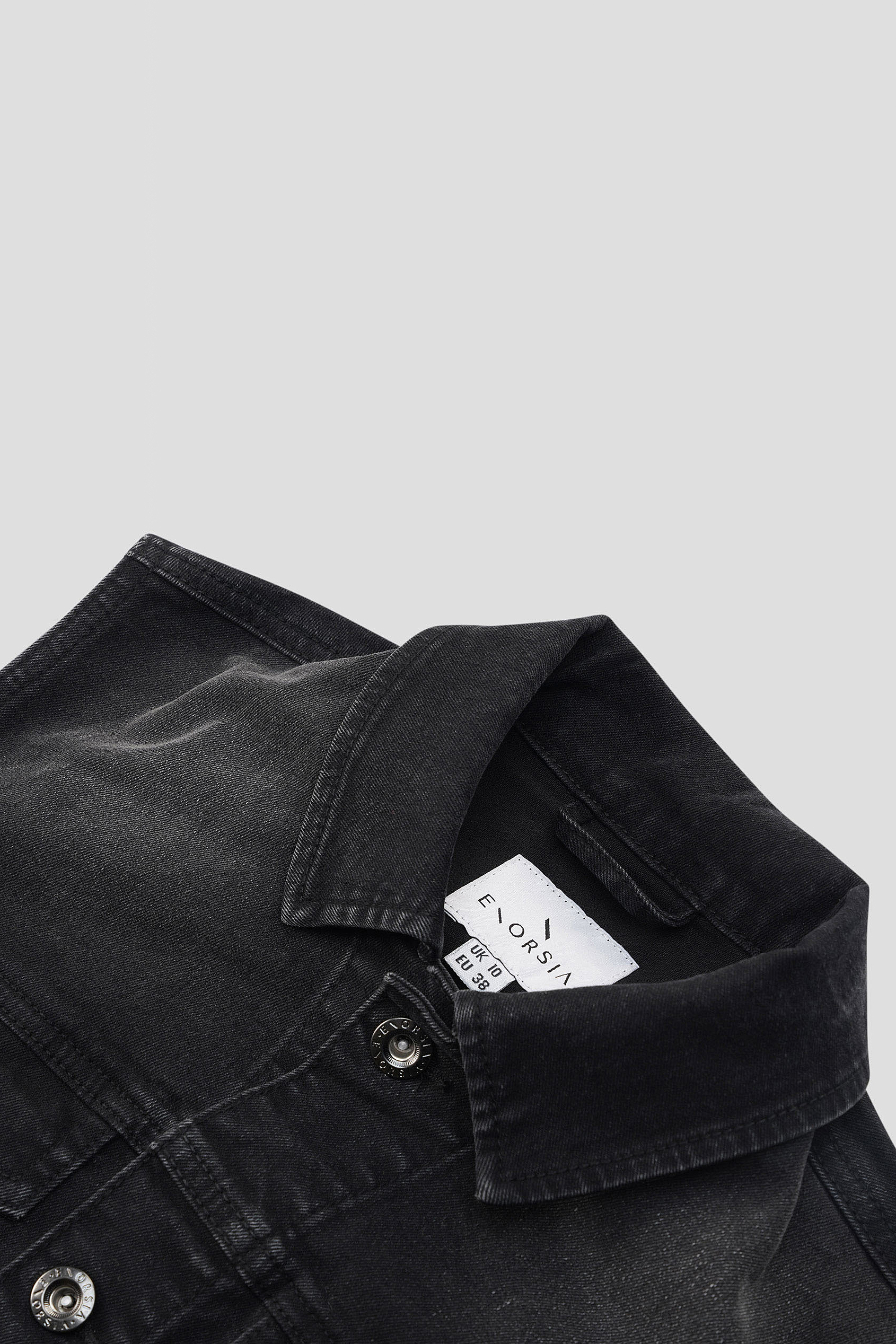 Womens Black Classic Denim Jacket