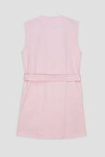 Womens Sleeveless Belted Coat