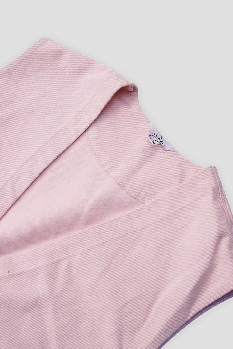 Womens Sleeveless Belted Coat