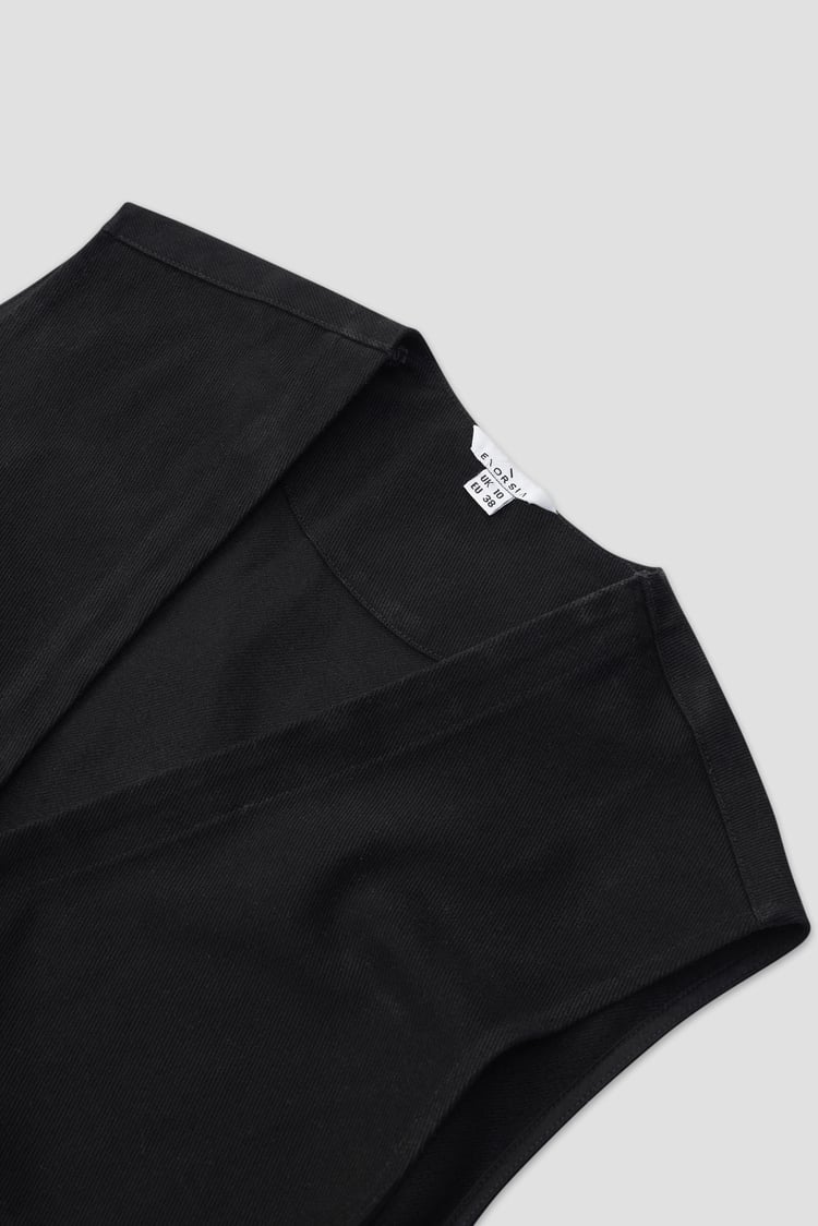 Womens Sleeveless Belted Coat