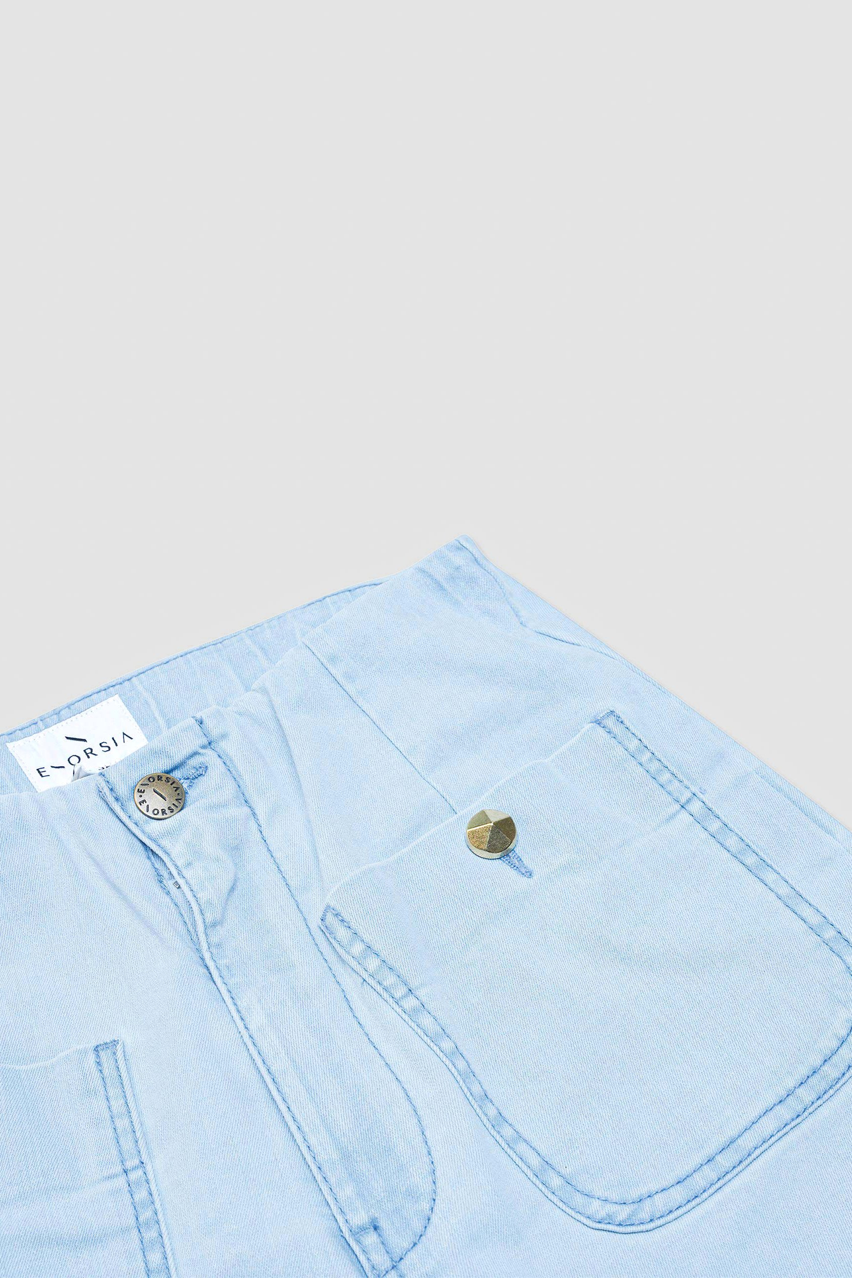 Super Light Cropped Flared Buttoned Jeans