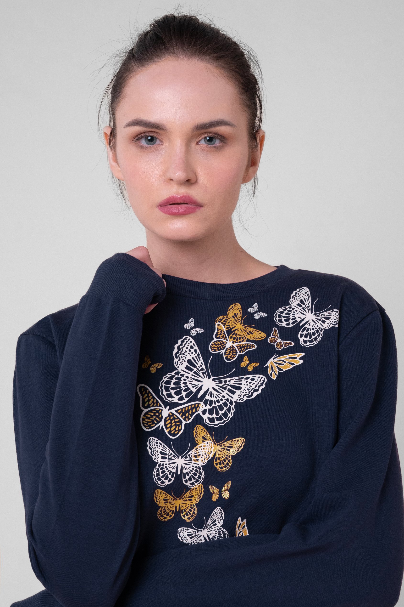 Womens Butterfly Print Sweatshirt