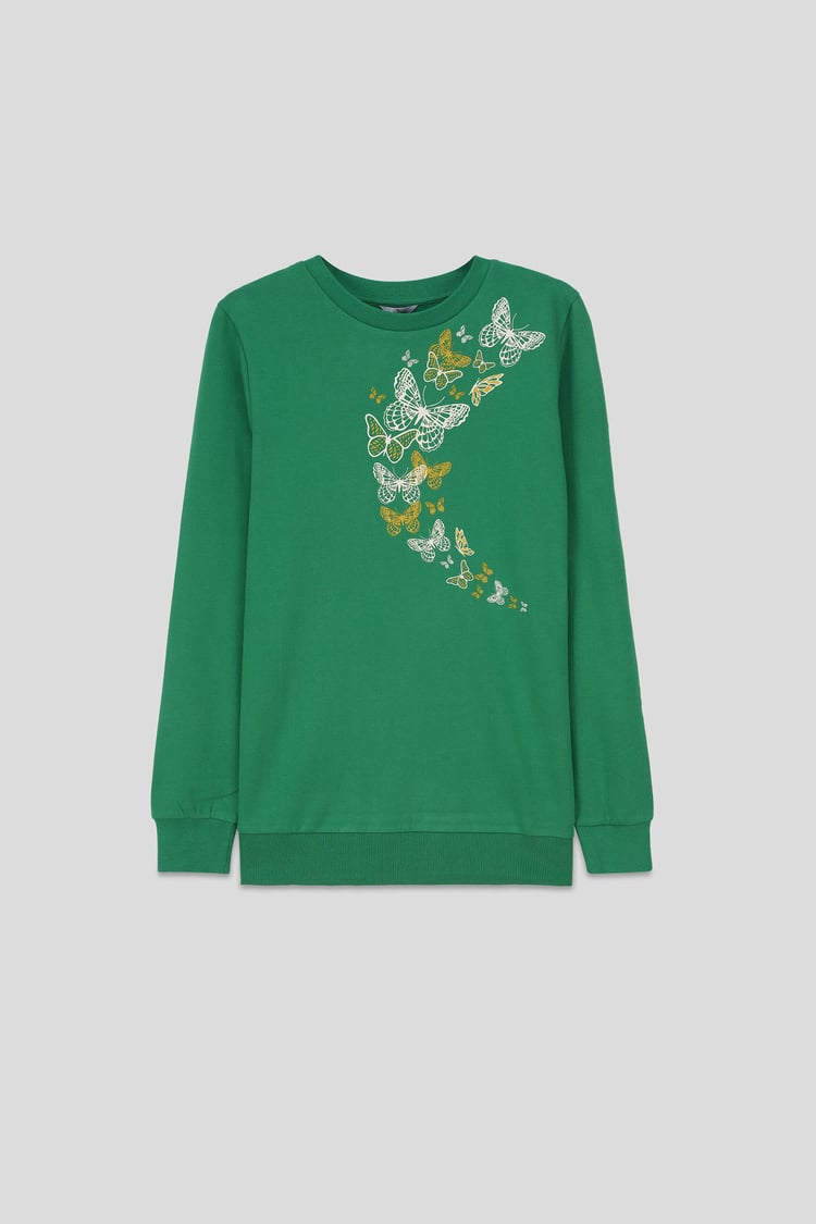 Womens Butterfly Print Sweatshirt
