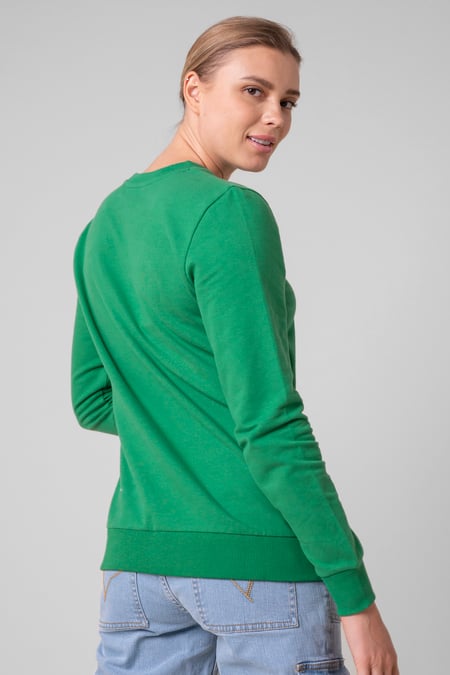 Womens Green Butterfly Print Sweatshirt