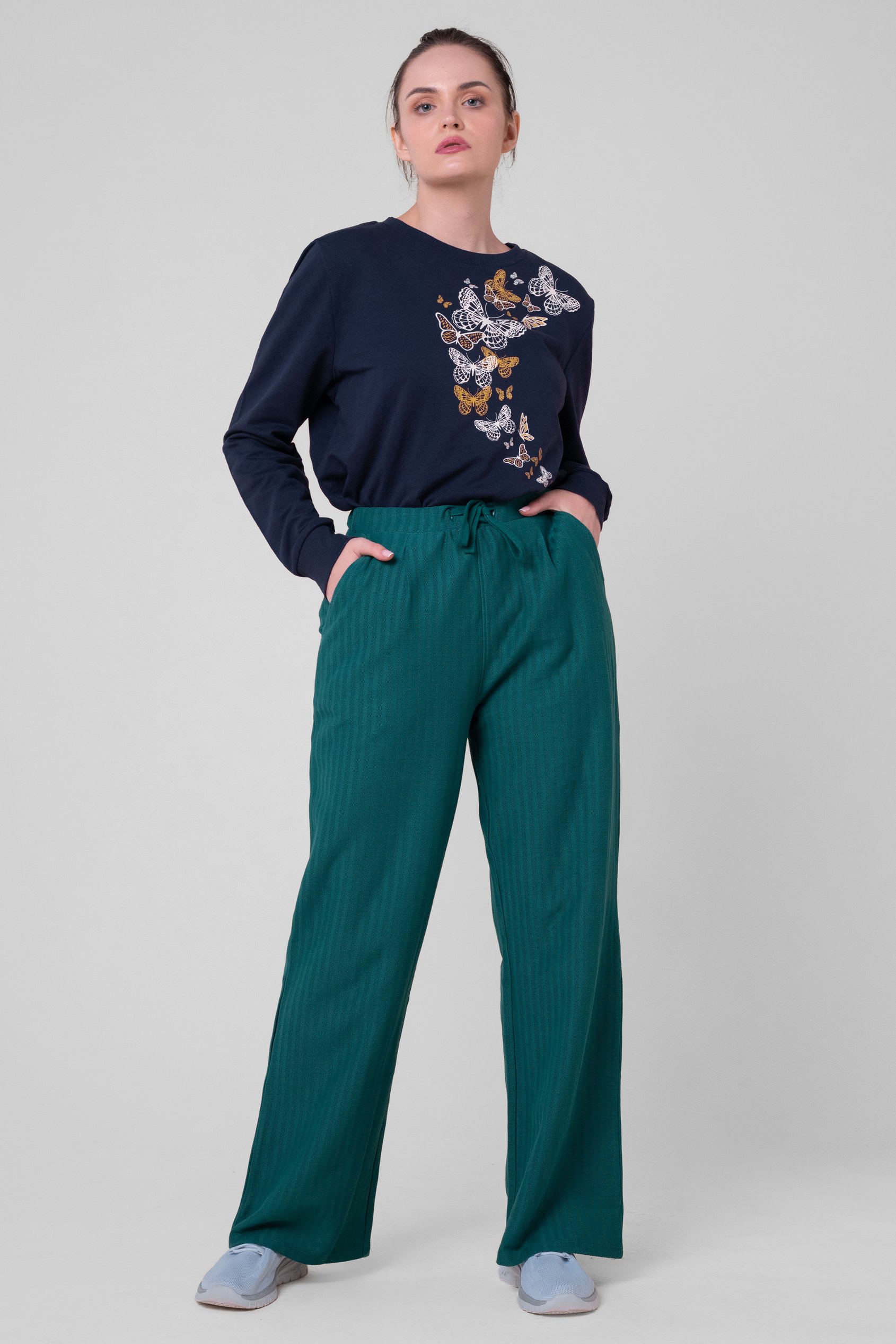 Womens Butterfly Print Sweatshirt