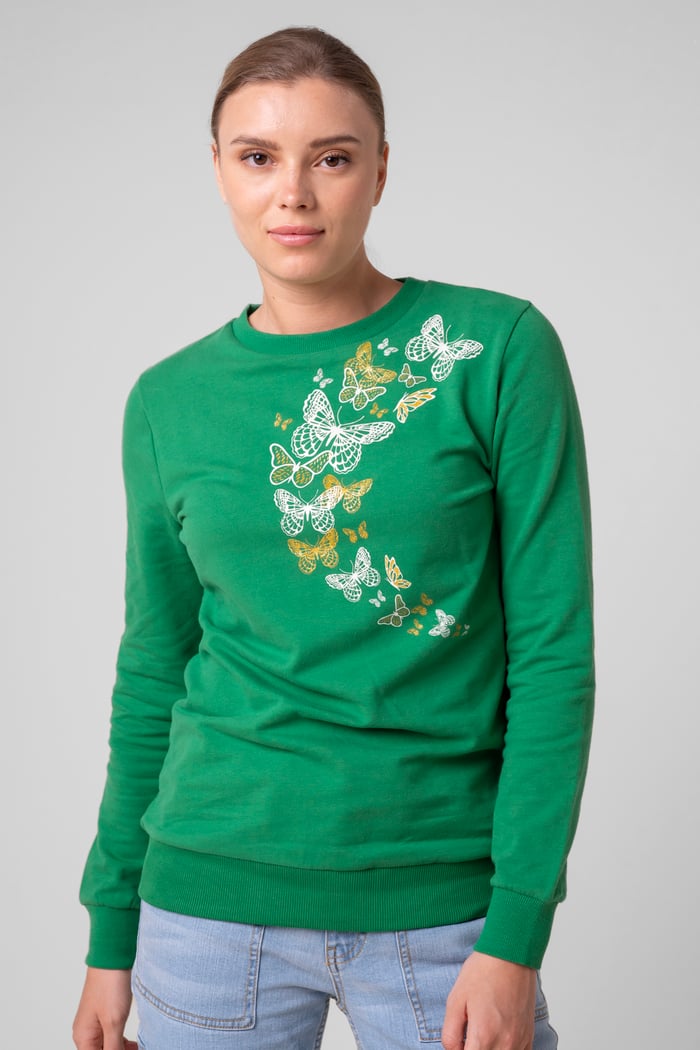 Womens Butterfly Print Sweatshirt