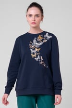 Womens Butterfly Print Sweatshirt