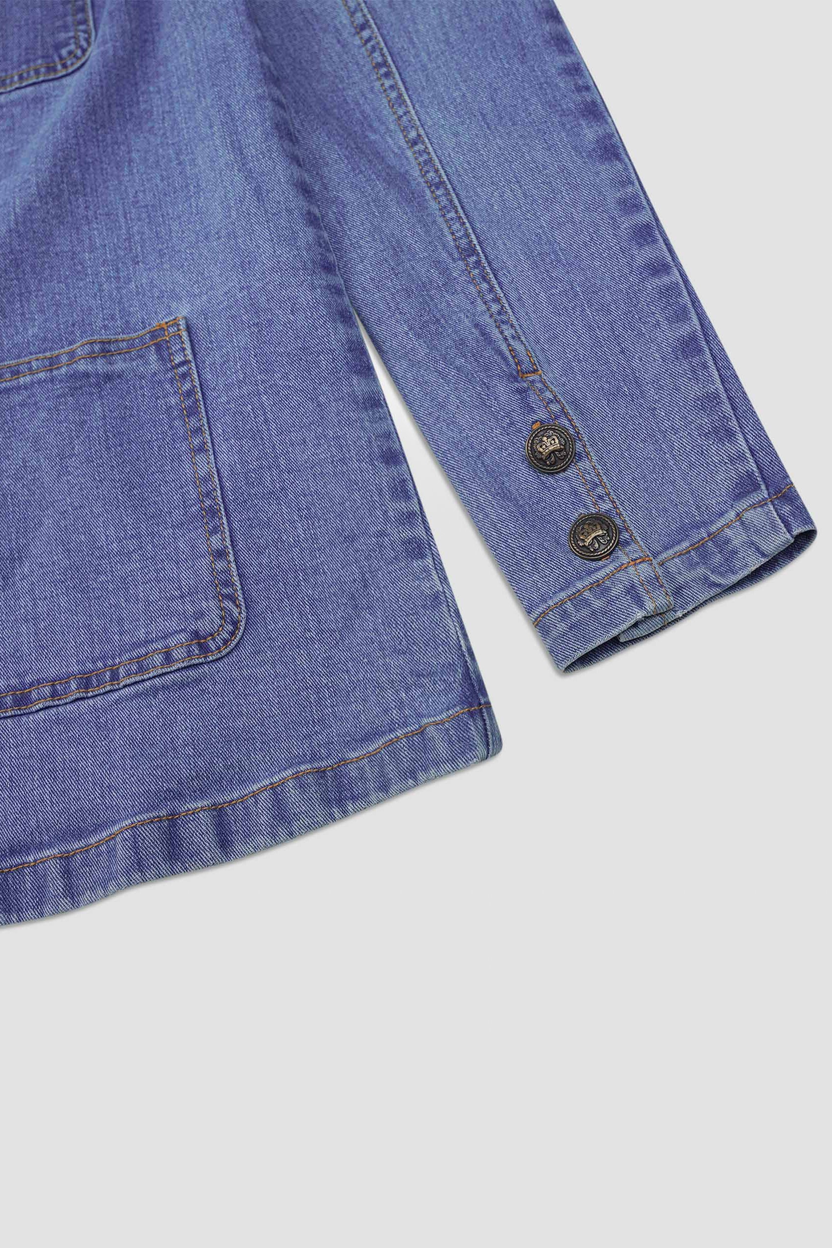 Womens Indigo Blue Casual Denim Jacket