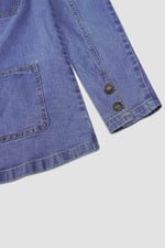 Womens Indigo Blue Casual Denim Jacket