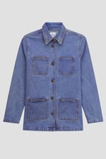 Womens Indigo Blue Casual Denim Jacket