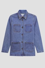 Womens Indigo Blue Casual Denim Jacket