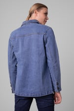 Womens Indigo Blue Casual Denim Jacket