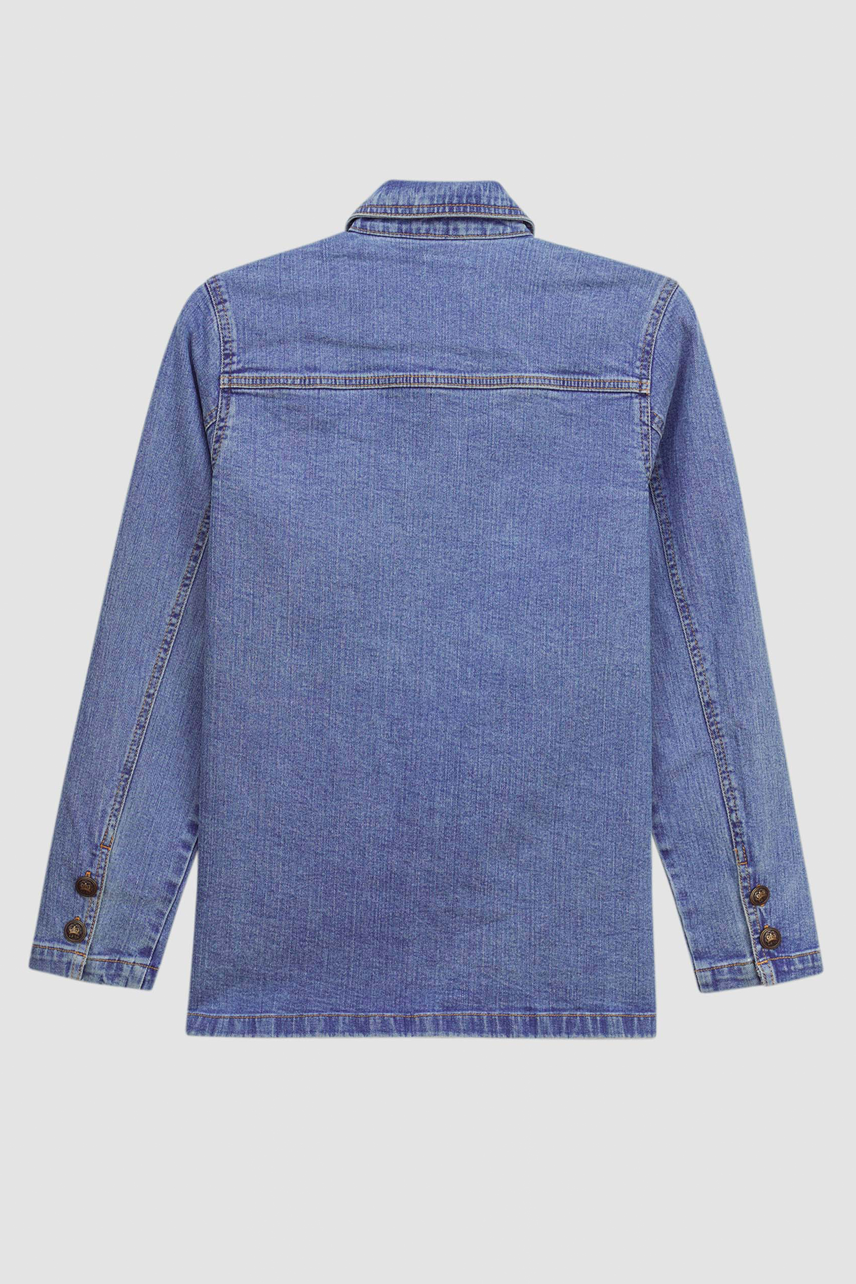 Womens Indigo Blue Casual Denim Jacket
