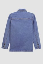 Womens Indigo Blue Casual Denim Jacket