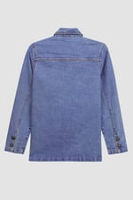 Womens Indigo Blue Casual Denim Jacket