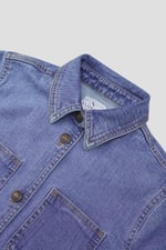 Womens Indigo Blue Casual Denim Jacket