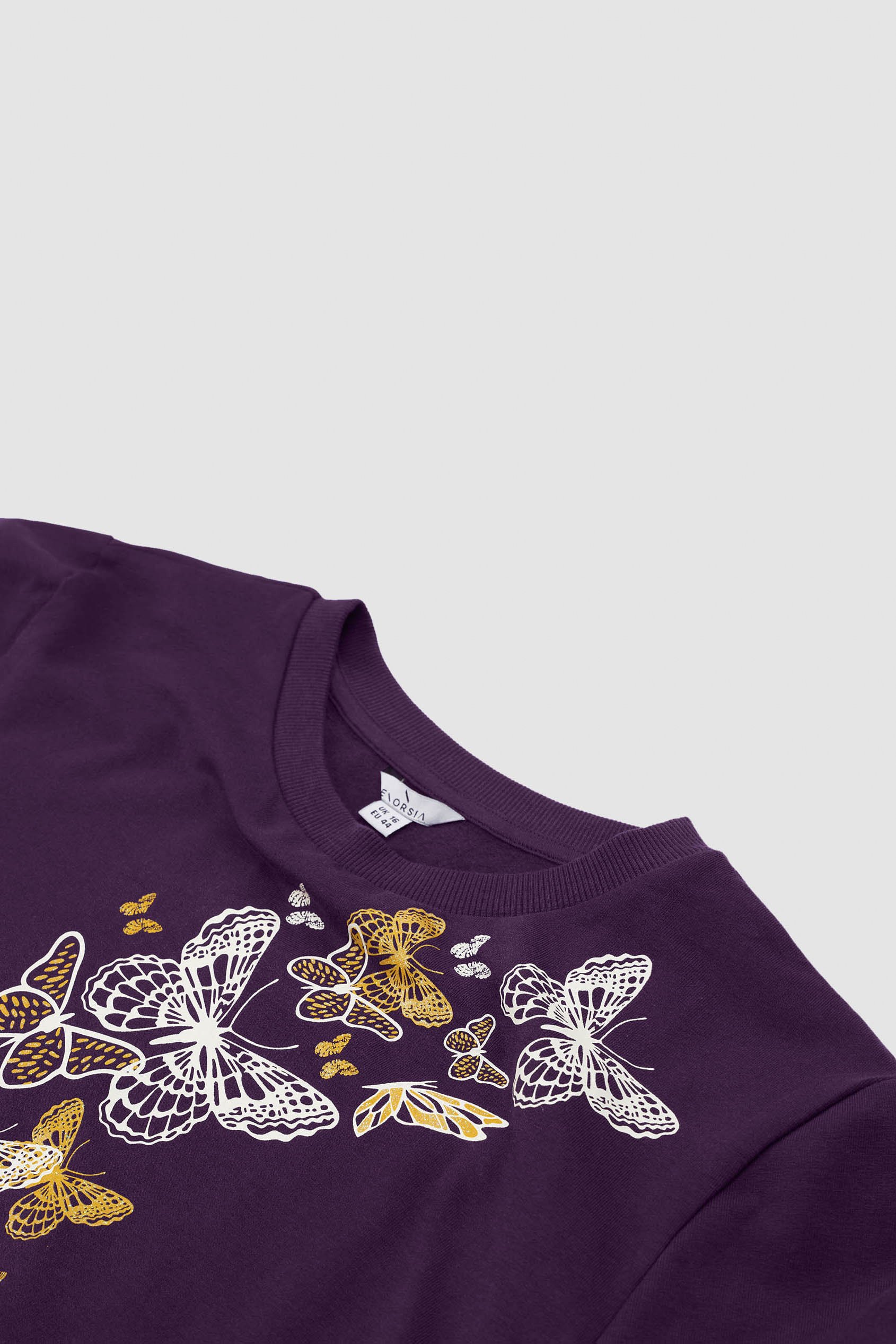 Womens Butterfly Print Sweatshirt