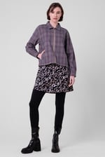 Yarn Dyed Check Cropped Jacket