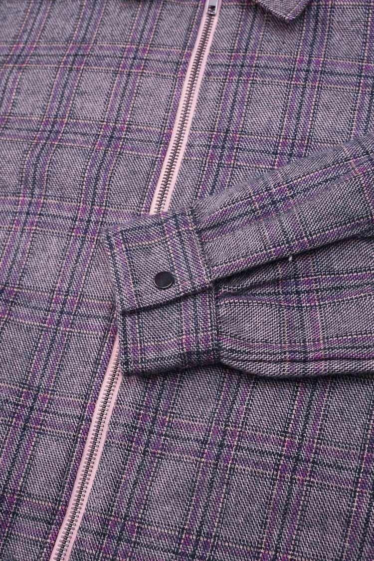 Yarn Dyed Check Cropped Jacket