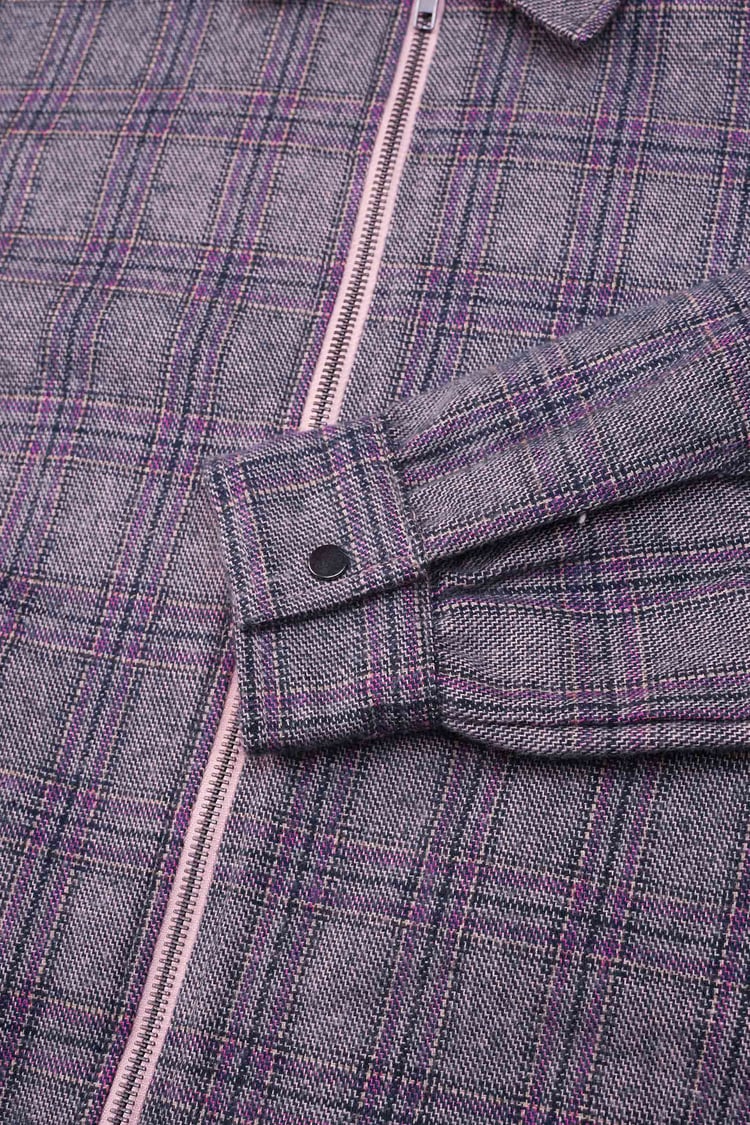 Yarn Dyed Check Cropped Jacket
