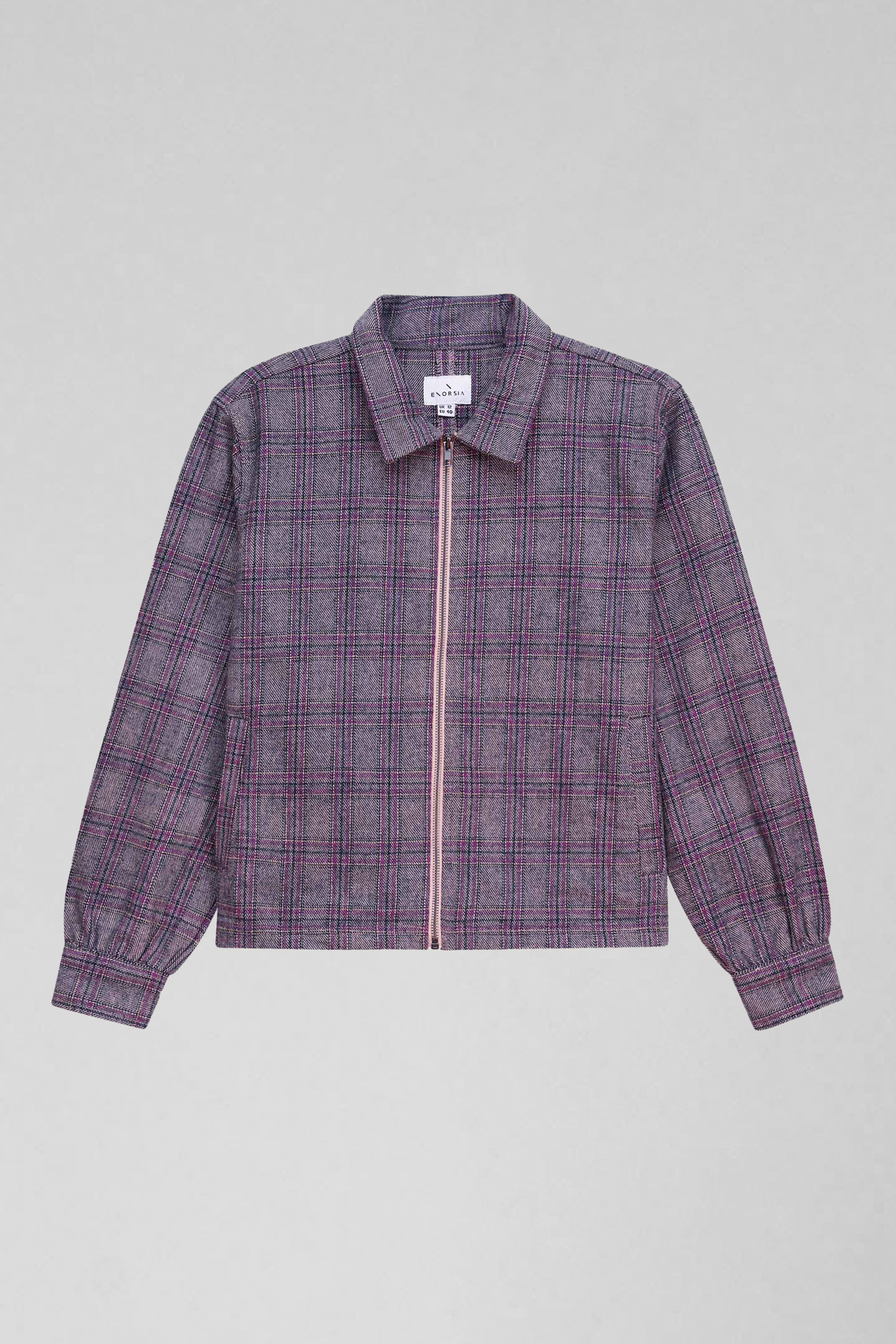 Yarn Dyed Check Cropped Jacket