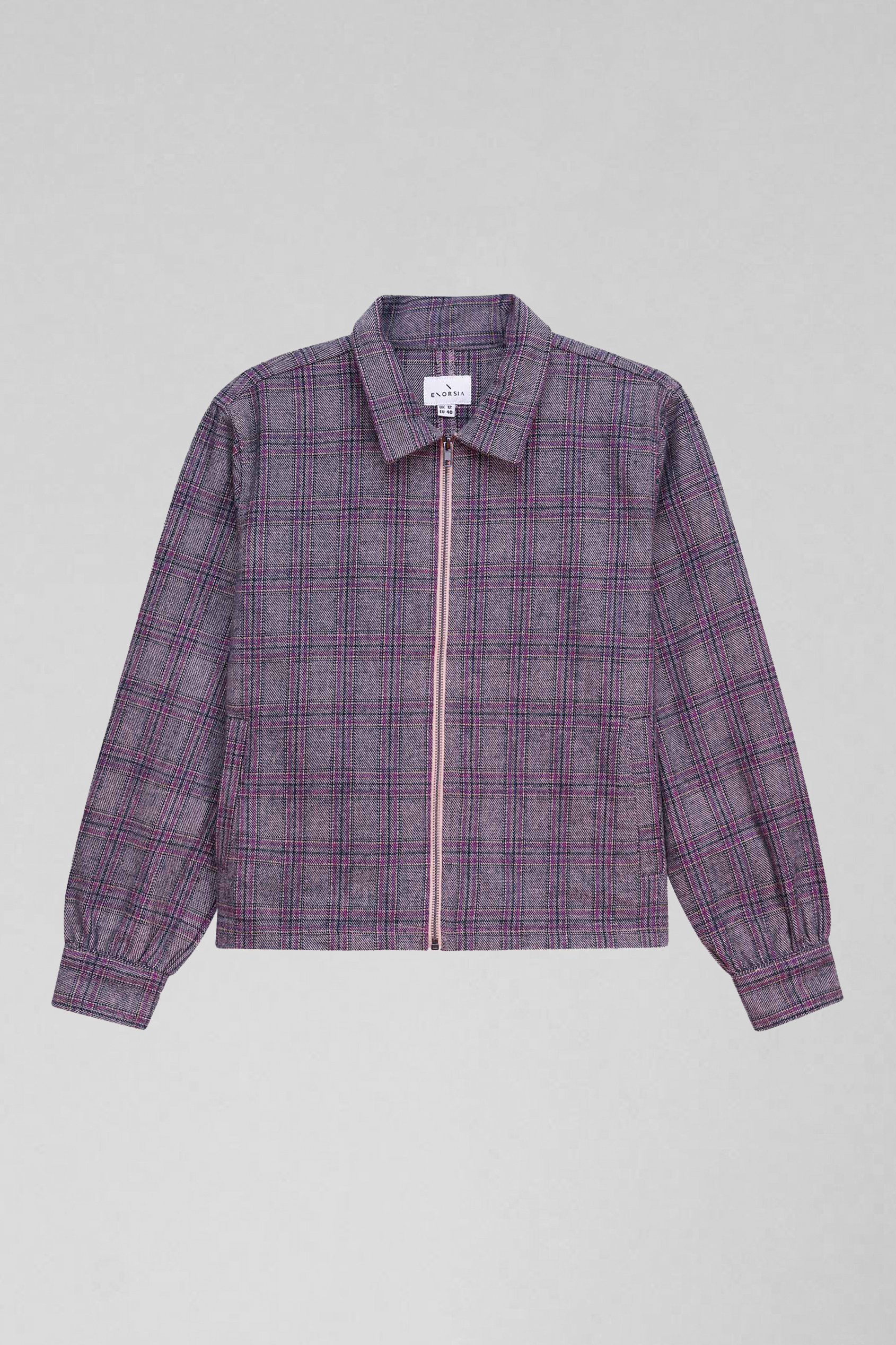 Yarn Dyed Check Cropped Jacket
