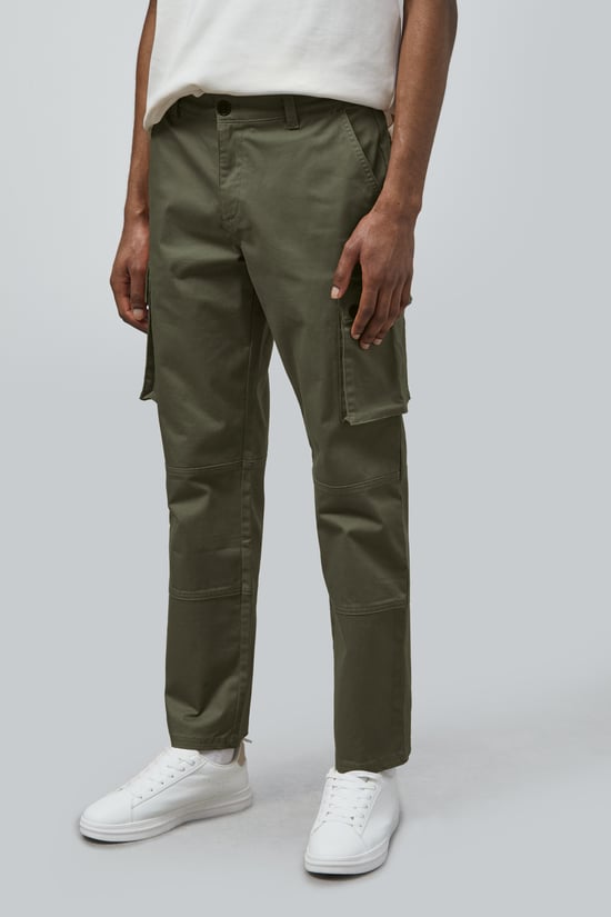 Mens Utility Cargo Long Trousers