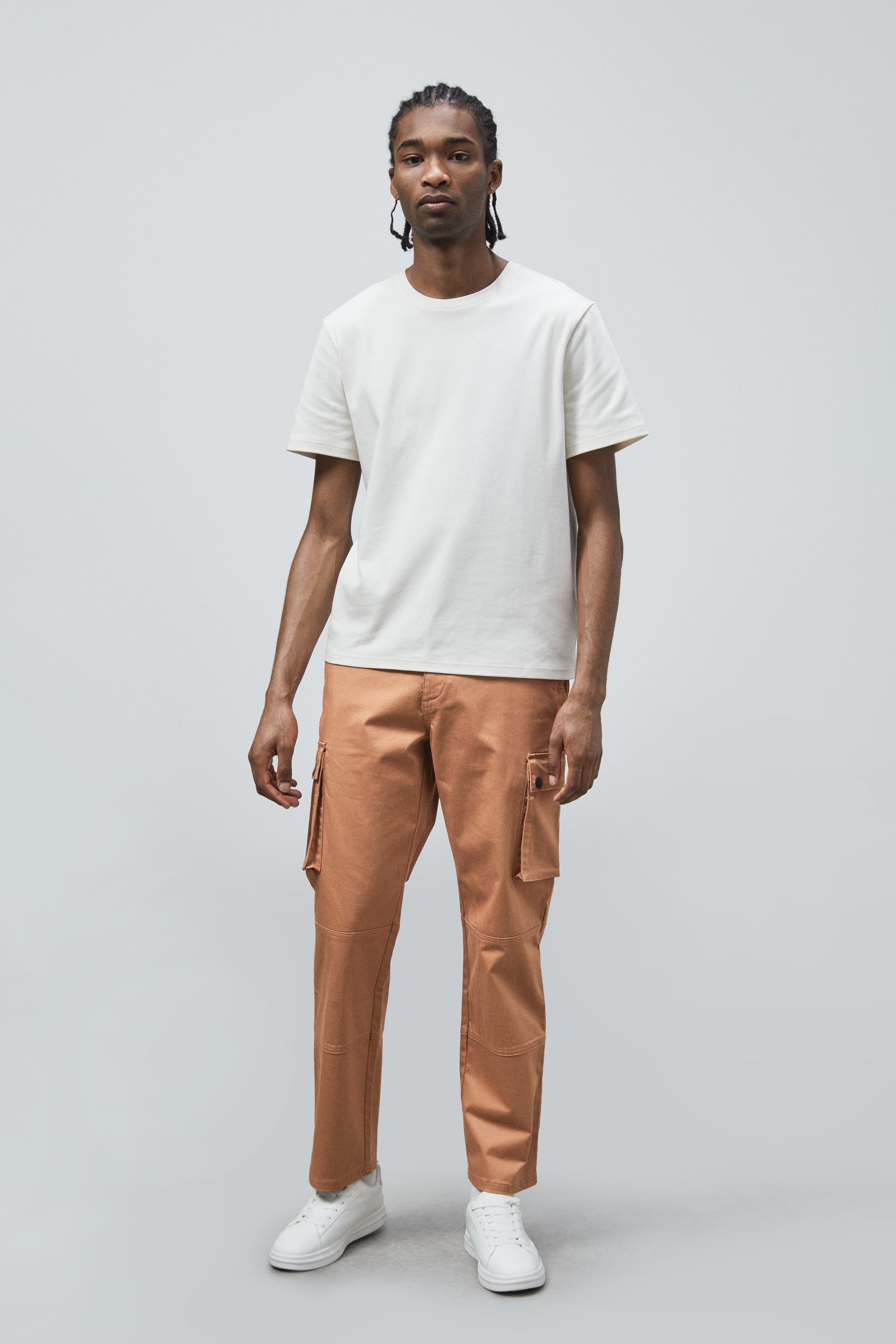 Mens Utility Cargo Long Trousers