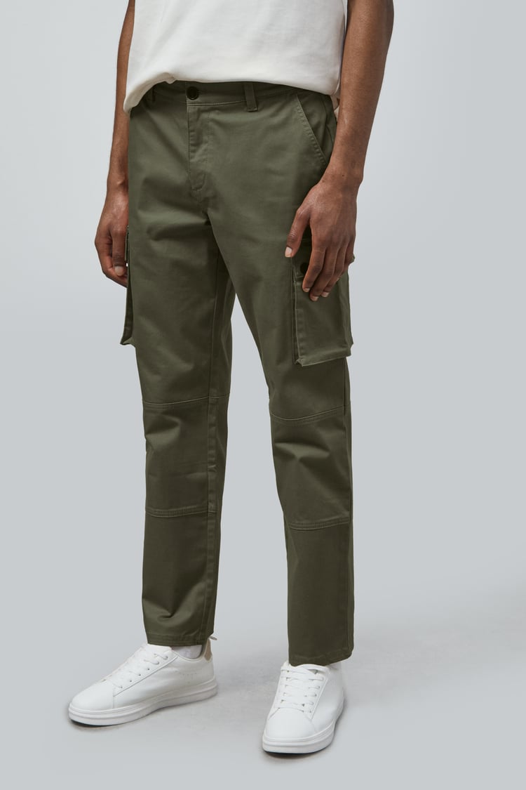 Mens Utility Cargo Long Trousers
