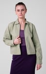 Womens Full Zip Cropped Jacket