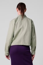 Womens Full Zip Cropped Jacket