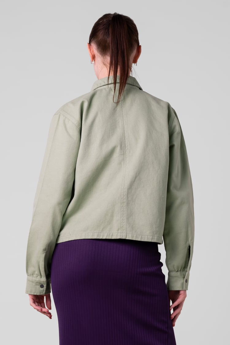 Womens Full Zip Cropped Jacket