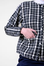 Womens Cropped Button Up Jacket