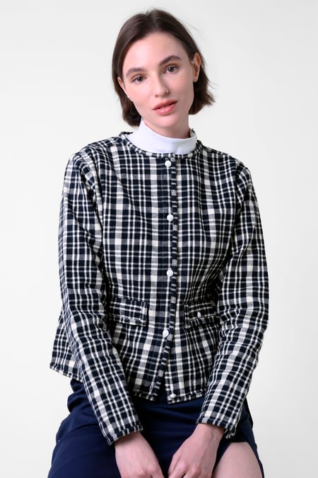 Womens Multicoloured Cropped Button Up Jacket