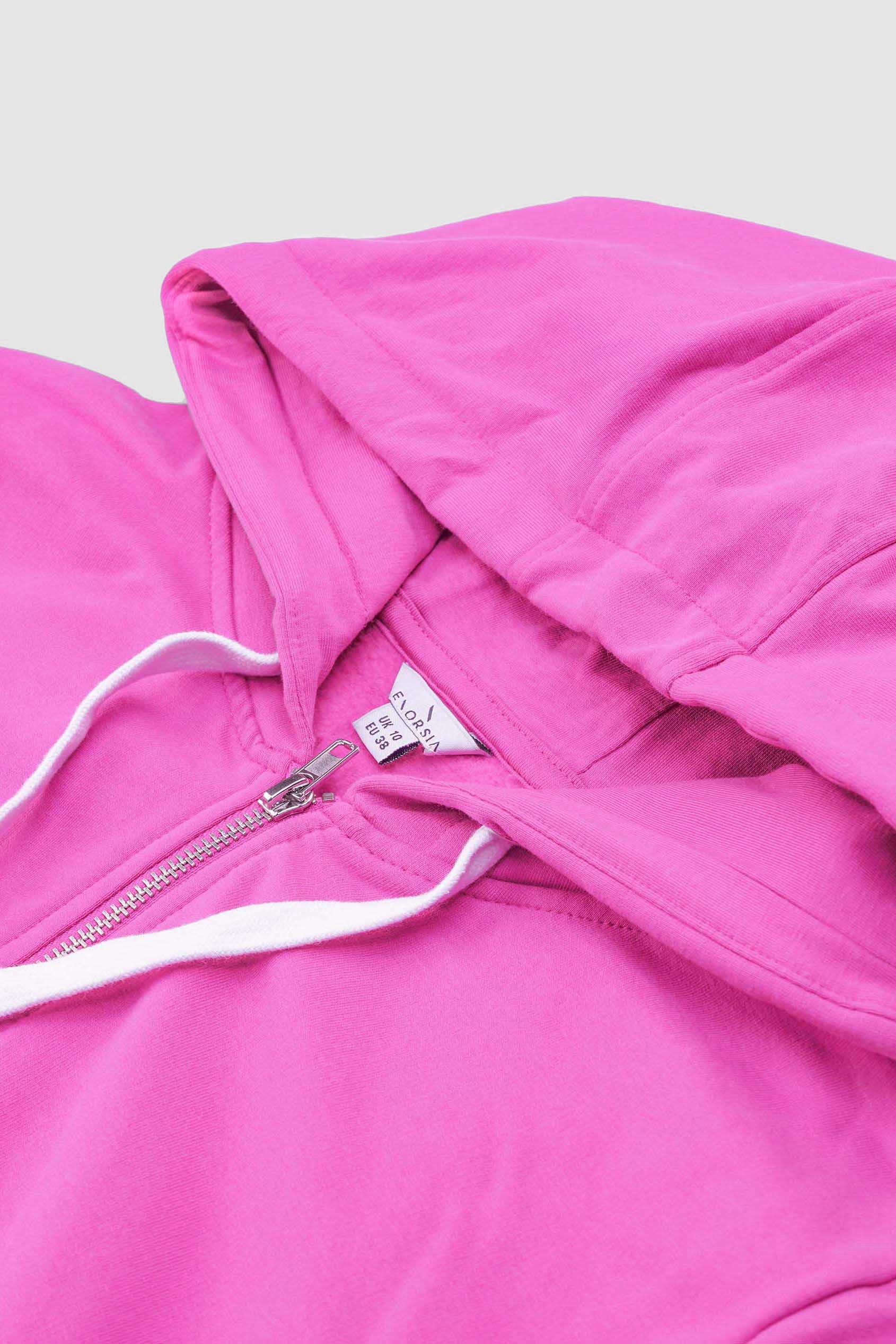 Women Longline Zip Front Hoodie