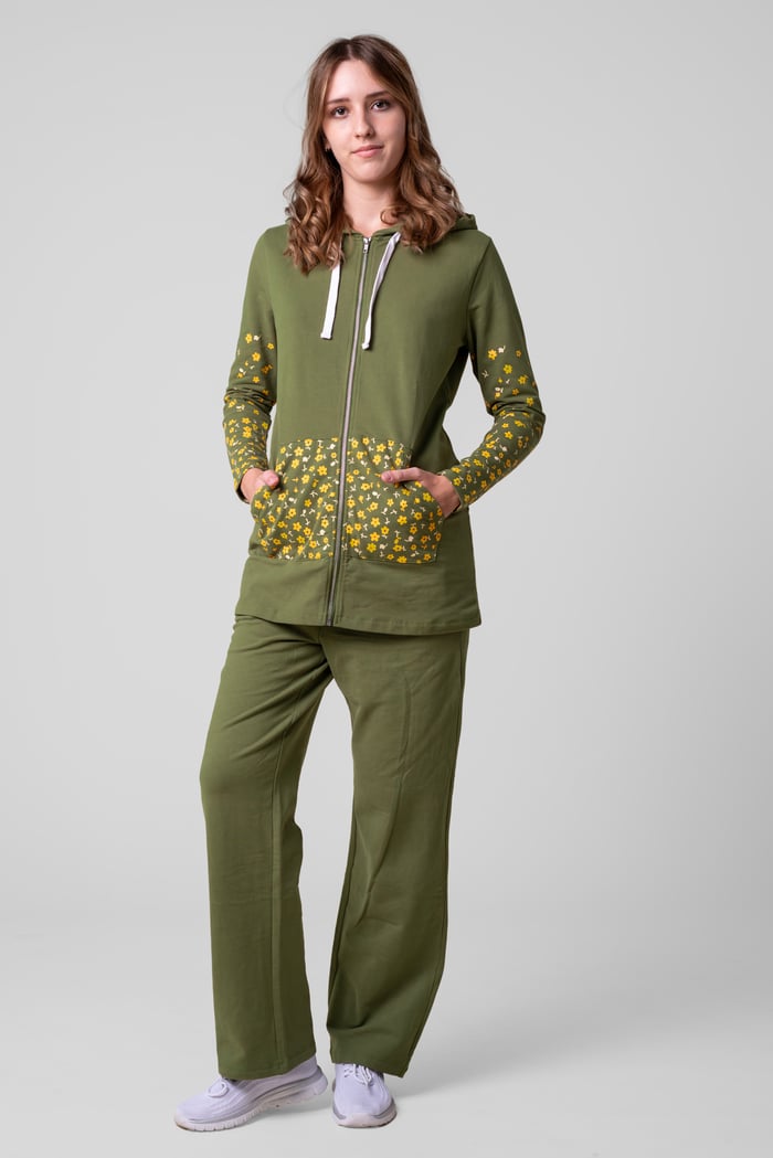 Women Longline Zip Front Hoodie