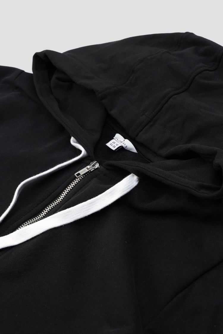 Women Longline Zip Front Hoodie