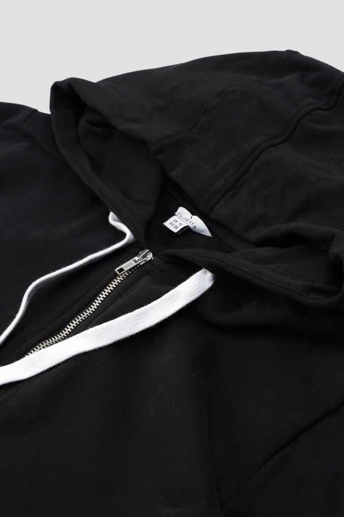Women Longline Zip Front Hoodie