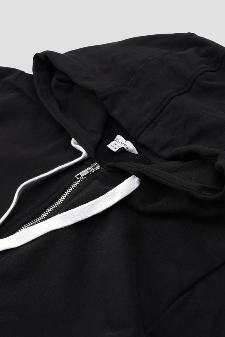 Women Longline Zip Front Hoodie