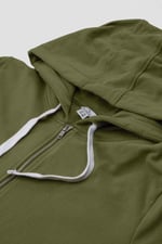 Women Longline Zip Front Hoodie