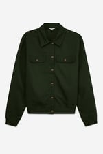 Womens Flap Pocket Button Detail Jacket
