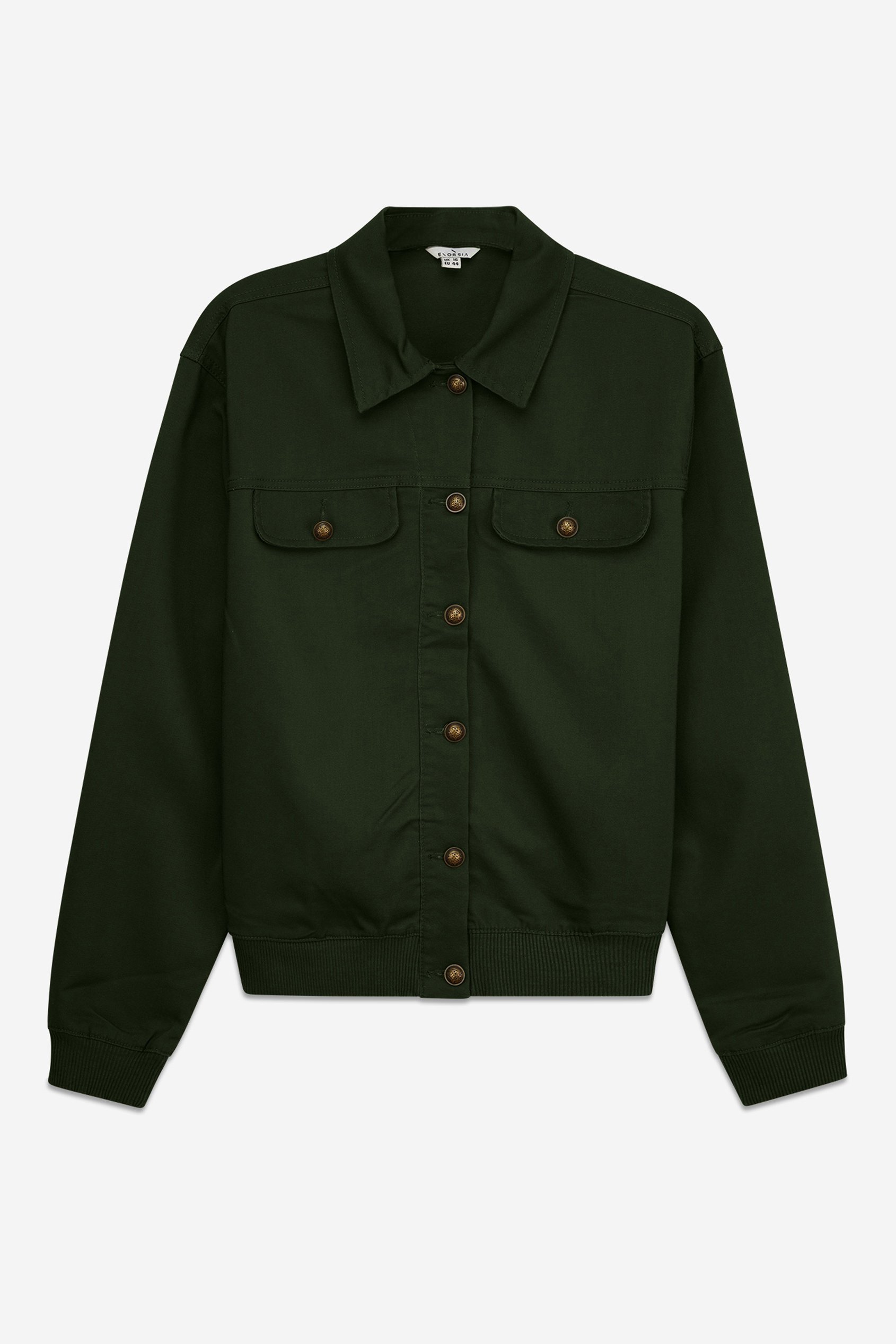 Womens Flap Pocket Button Detail Jacket