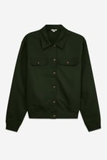Womens Flap Pocket Button Detail Jacket