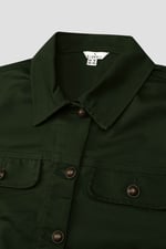 Womens Flap Pocket Button Detail Jacket