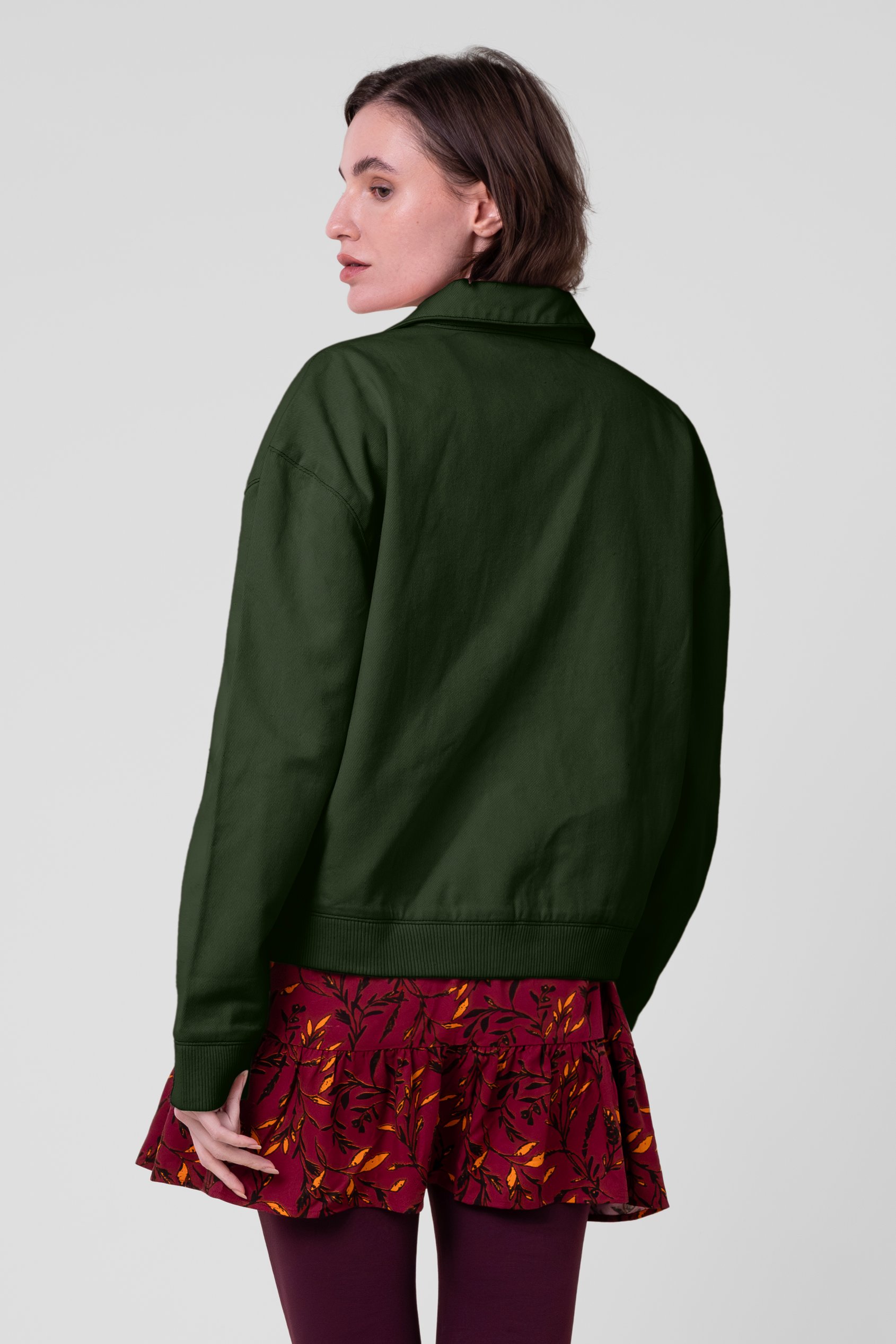 Womens Flap Pocket Button Detail Jacket