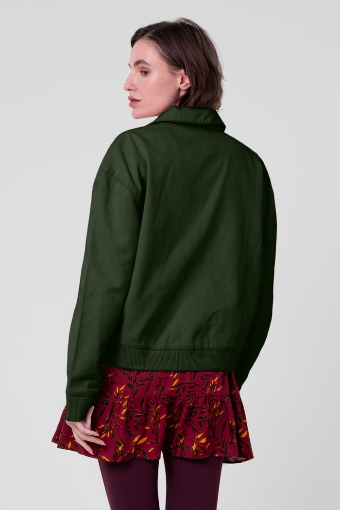 Womens Flap Pocket Button Detail Jacket
