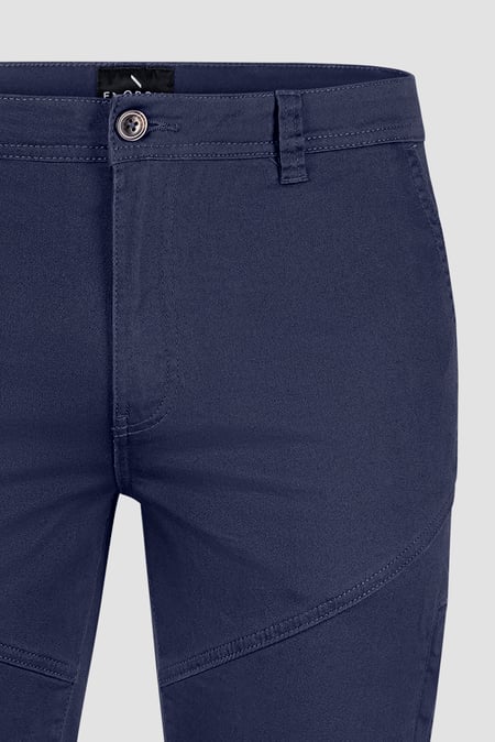 Men's Navy Heritage Utility Cargo Trousers With Zip Detail