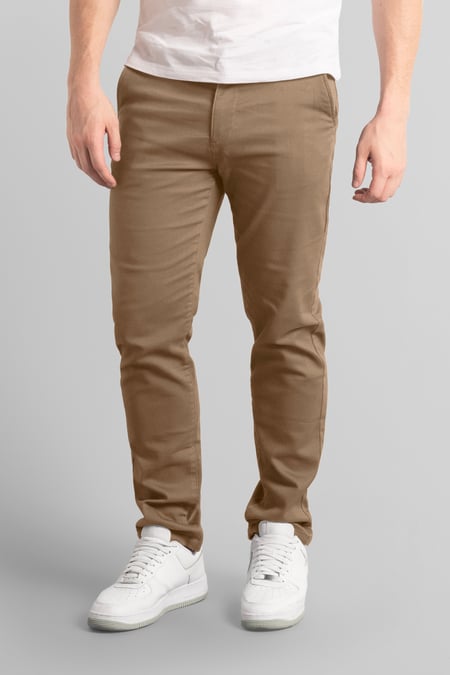 Mens Grey Regular Fit Chino Trouser
